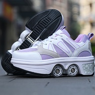 Roller Skates Shoes Invisible Four-Wheel Shoe Heelys Lighting kick roller shoes kasut roda murah