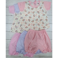 ✨🌹🎠3 Set Baby Girl Clothing Baju Bayi Perempuan 6m+-18m+ 3 Pasang baby - JK Kids Mykids Anakku Fiffy