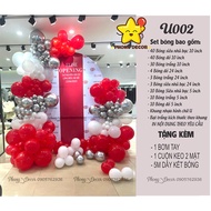 ( KÈM KHUNG BẠT) Set bóng sinh nhật kèm khung U bạt backdrop in theo yêu cầu