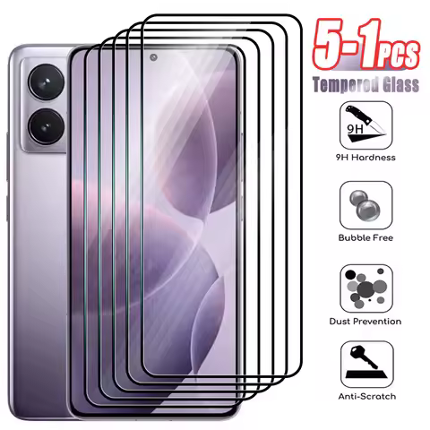 5-1Pcs Tempered Glass for Xiaomi Redmi K70 K60 K50 K40 K30 K20 Pro Full Cover Protective Screen Prot