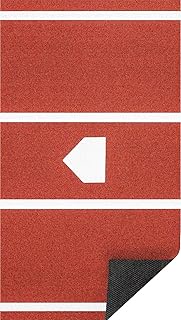 KuiBonu Baseball Hitting Mat, 12' x 6' Batting Cage Mat Inlaid Home Plate Turf, Batters Box Turf Mat