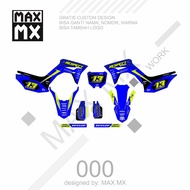 decal fullbody crf 150 l fullbody stiker modifikasi motif warna biru list hijau stabilo