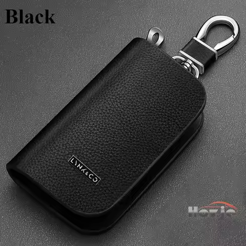 Car Leather Key Case Zipper Key Cover for LYNK&CO 01 02 03 03+ 05 05+ 08 EM-P 09 Z20 Z10 Remote Cont