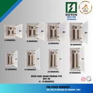 KOTEN Panel Board PREMIUM TYPE for BOLT-ON (2 Pole) (4, 6, 8, 10, 12, 14, 16, 18 Branches)