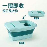 可折疊養生按摩足浴桶(帶蓋) 腳底按摩省空間收納 多功能泡腳桶 足浴盆 浸腳盆