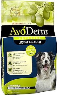 AvoDerm Natural Advanced Joint Health Dry Dog Food, Grain Free, Chicken Recipe, 24 lb