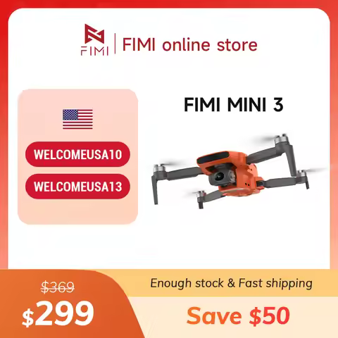 FIMI MINI 3 4K HDR Camera Drone, 3-Axis Gimbal Stabilization, 9KM Video Transmission, Foldable GPS R