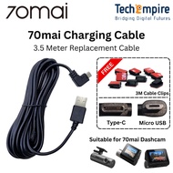 70mai Charging Cable for 70mai 4K A800S 70mai A500S 70mai 1S D06 D07 D10 M300 70mai Cable Micro USB 