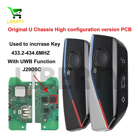 Ly OEM U Chassis PCB IYZBK1 433MHZ UWB J29D5C 49CHIP Car Remote Key For BMW1 2 X1 X2 IX1 1X2 U06 U10