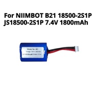 For NIIMBOT B21 18500-2S1P JS18500-2S1P 7.4V 1800mAh Thermal Label Printer Battery