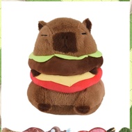 1 PCS Realistic Capybara Burger Plush, Cute Capybara Stuffed Animal Pillow Plushie Toy, Soft Hamburg