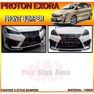 PROTON EXORA 2009-2020 FIGHTER X STYLE FRONT BUMPER (FIGHTER X) BUMPER DEPAN FOR EXORA FIBER CAR BOD