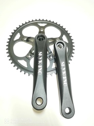 Aluminum Bicycle Single Speed Crankset For Fixie 44T 48T 52T Square hole Road MTB BMX Crank Set