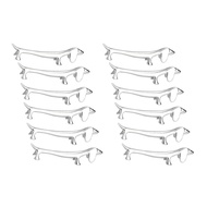 (NFPE) 12 Pcs Chopsticks Rest Little Dog Chopsticks Holder Dachshund Zinc Alloy Fork Stand Spoon Tab