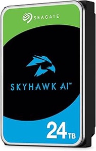 Seagate Skyhawk AI 24TB Internal Hard Drive HDD, Video up to 64 Cameras, 3.5 Inch, 256MB Cache, SATA