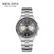 Solvil et Titus Modernist Chronograph Quartz in Grey Dial and Stainless Steel Bracelet Men Watch W06-03276-012