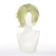 Tomoe Hiyori Short Green Yellow Cosplay Wig Ensemble Stars Costume Wig