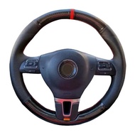 For Volkswagen VW Passat B7 Passat CC Touran Golf Tiguan Car Steering Wheel Cover Anti-Slip Suede Ca