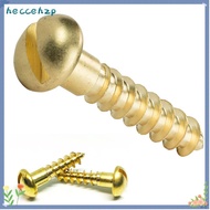 HECCEHZP Wood Screws Self Drilling Slotted Drive Hardware  Solid Brass