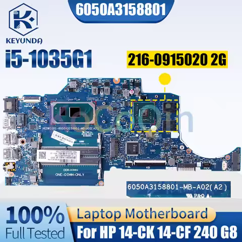 6050A3158801 For HP 14-CK 14-CF 240 G8 Notebook Mainboard i5-1035G1 GPU 2G L89468-601 L89470-601 Lap