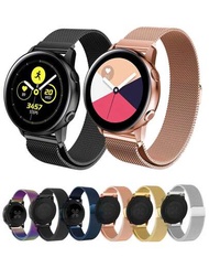 1入男女適用 20mm/22mm 磁吸式不銹鋼手錶帶,適用於 Samsung Galaxy Watch 46mm 42mm,samsung Gear S2 S3,經典豪華米蘭尼斯環錶帶,適用於 Huawei Watch Gt2 Pro,小米 Amazfit Gts 2/ 2e/2 Mini