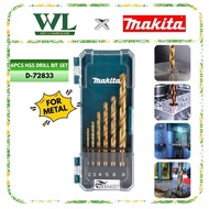 MAKITA 6Pcs HSS-TIN Metal Drill Bit Set Straight Shank D-72833/ hss drill bit set / mata drill besi 