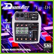 Mixer DUSENBERG 4channel 2 Mono 2 Stereo Mixer Usb Bluetooth - TOP D4