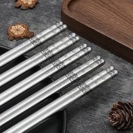 304 Stainless Steel Chopsticks Chinese Zodiac Sushi Stiks Laser Texture Anti-slip Anti-scalding New Chinese Food Stick Tableware
