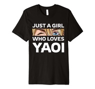 Just A Girl Who Loves Yaoi Manga Anime Girl Eyes Fujoshi Premium T-Shirt