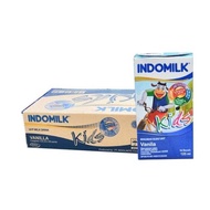 Susu Indomilk Kids  Susu uht kids indomilk 1 karton isi 40 RASA VANILLA
