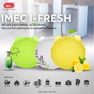 IMEC i-Fresh No Splash Urinal Screen Mat, Light Green/White/Yellow, Double Sided Needle