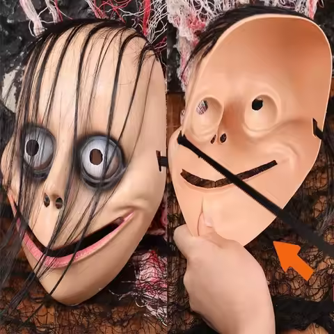 Halloween Party Scary Plastic Masks Creepy 3D Skull Mask Spooky Light Cosplay Costume Eyewear for Ho