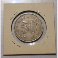 1968 50sen parliament coin #88210 vf