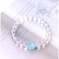 2022300 Gelang Tangan Manik-Manik Batu Aquamarine Putih Natural DIY