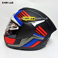 HELM INK CL MAX LTD #3 MATT BLACK BLUE RED FULL FACE