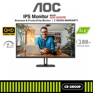 AOC Q32V5E - 31.5 inch QHD 100Hz IPS Monitor for Business & Productivity (3Yrs AOC Warranty)