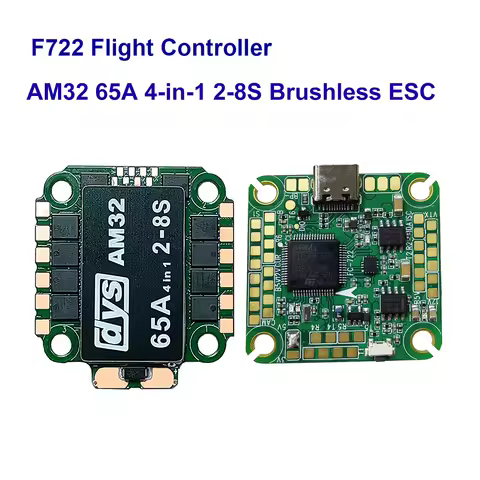 DYS F7 F722 Stack Flight Controller 30x30 / AM32 65A 4-in-1 2-8S Brushless ESC / for FPV Racing Dron