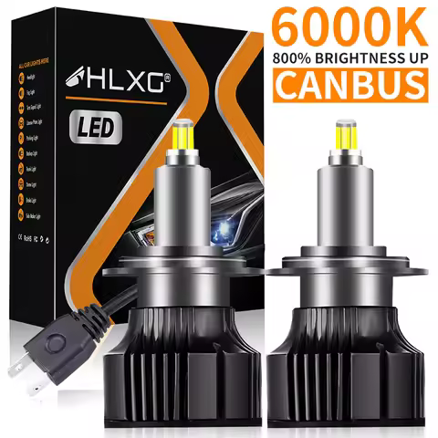 HLXG H7 LED Car Headlights Canbus No Error 360 CSP H1 H3 H8 H9 H11 9006 HB4 9005 HB3 9012 HIR2 Mini 