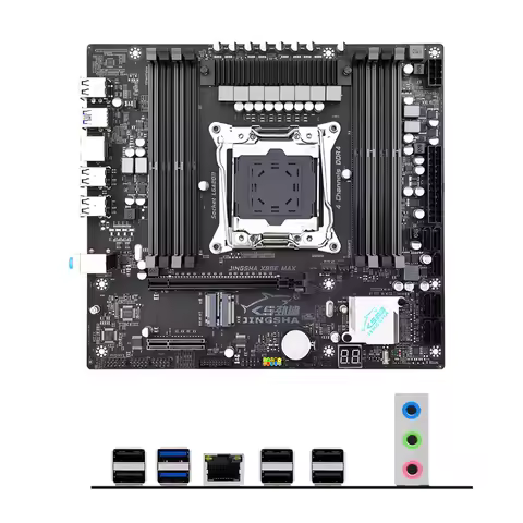 X99E MAX PC Mainboard LGA2011-3 Mainboard Desktop Mainboard 8*DDR4 NVME/SATA M.2 USB2.0 SATA 3.0 RJ4