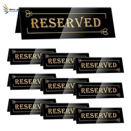 Double-Sided,Waterproof Acrylic Table Tent-6x2x1.6- 10PCS Reserved Table Signs for Seating