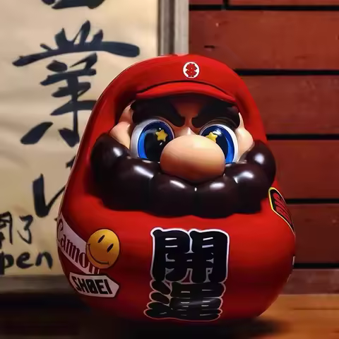 Super Mario, Non Tumbler, Mario, Super Damo, Egg Blind Box, Get Rich, Love, and Luck, Car Desktop De