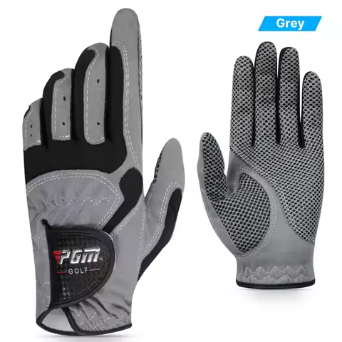 PGM Breathable Fabric Golf Gloves for Men, Antislip Granulated, Abrasion Resistant Sports, Microfibr
