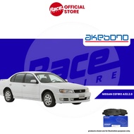 AKEBONO ORIGINAL FRONT BRAKE PADS - NS CEFIRO A32 2.0,A33 2.0,3.0, SYLPHY'NEW'B17T,Z33 3.5 VQ35DE, J