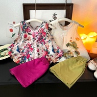 10-13 Years Old Chinese Style Summer Clothes Children Tops+Pants Hanfu Suits 2025 New Style Clothing