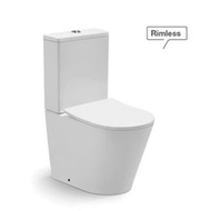 VERA CERAMICA | C.093 Rimless | White Rimless Toilet bowl with  Water saving and Soft Close Seat Cover.