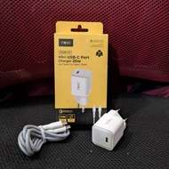 REXI CK20-CC Mini USB-C Port Charger 20W With Type-C To Type-C Cable 100Cm