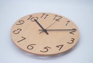 Mod - 深木紋靜音時鐘沉穩自然掛鐘靜音