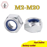 【L-M-F-MY】Lock Nut SUS304 nut locking nut Anti-slip nut Thin thread reverse tooth Nylon Insert 304 h