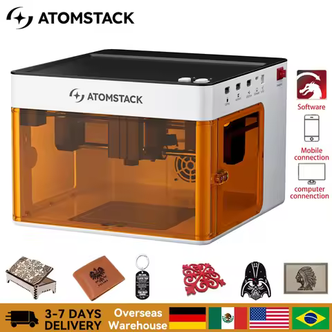 Atomstack P1 Mini Laser Enclosed Engraving Machine 5W Diode Laser Portable Marking Machine PC Phone 