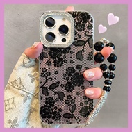 Retro Elegant Layered Dual Protection Diamond Studded Phone Case for Apple iPhone 18 19 pro Max Appl